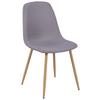 Stol Mona, Siva - siva/barve hrasta, Moderno, kovina/tekstil (44/87/56cm)