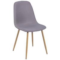 Stol Mona, Siva - siva/barve hrasta, Moderno, kovina/tekstil (44/87/56cm)