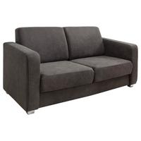 Schlafsofa Mia Dunkelbraun Mikrofaser - Chromfarben/Dunkelbraun, Basics, Kunststoff/Textil (159/88/87cm) - Livetastic