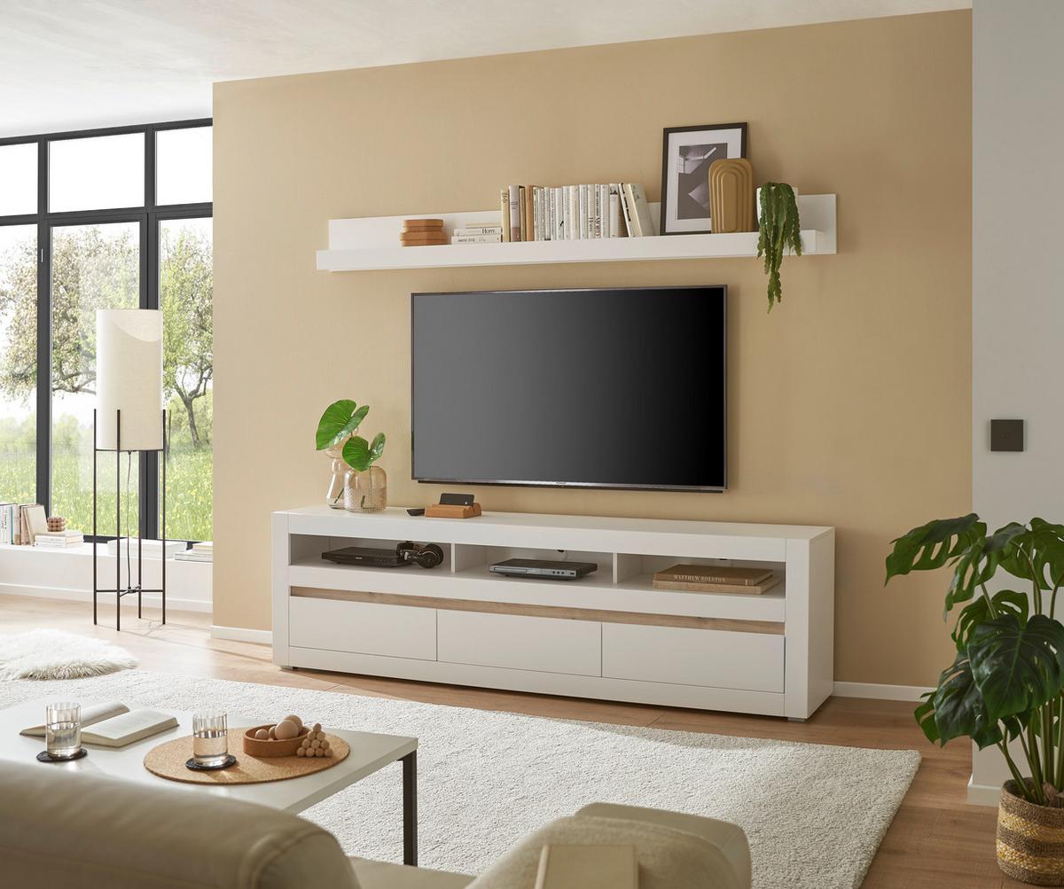 WOHNWAND CHESTER - Eichefarben/Silberfarben, Design, Holzwerkstoff/Kunststoff (217/170/42cm) - MID.YOU