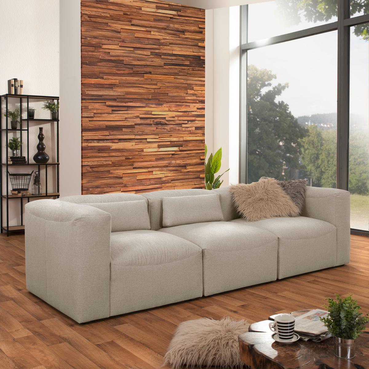 SOFAELEMENT LENA - Creme, Design, Kunststoff/Textil (75/73/100cm) - Max Winzer