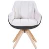 STOL MED ARMSTÖD RELAX - mörkgrå/beige, Modern, trä/textil (60/84/61cm) - Mömax