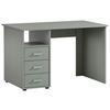 Schreibtisch Niels Petrol ca. 70x115,8x74cm - Silberfarben/Petrol, MODERN, Holzwerkstoff/Metall (70/115,8/74cm) - MID.YOU