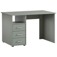 Schreibtisch Niels Petrol ca. 70x115,8x74cm - Silberfarben/Petrol, MODERN, Holzwerkstoff/Metall (70/115,8/74cm) - MID.YOU