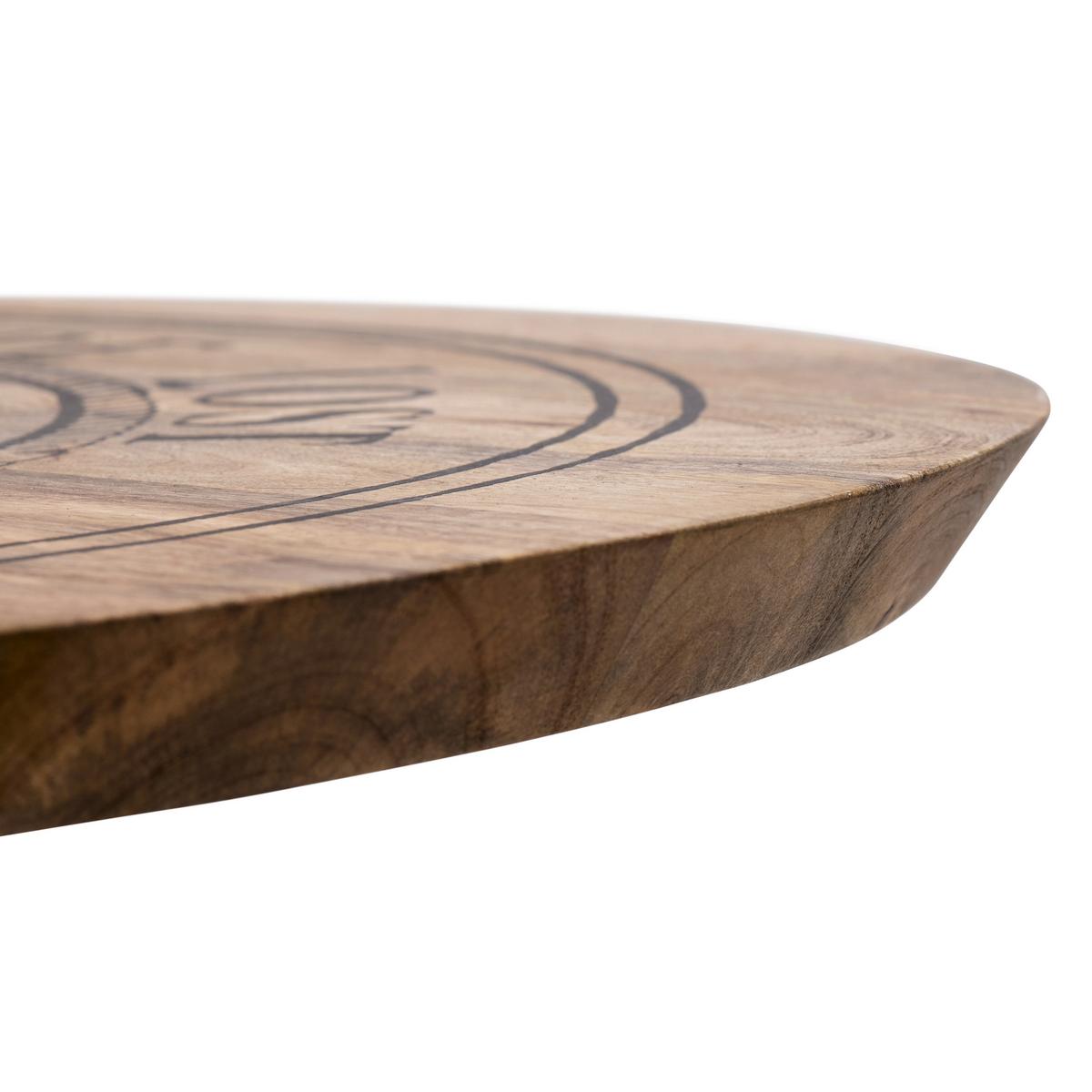 Couchtisch Nevis in Schwarz/Natur - Schwarz/Naturfarben, Natur, Holz/Metall (70/70/45cm) - Based