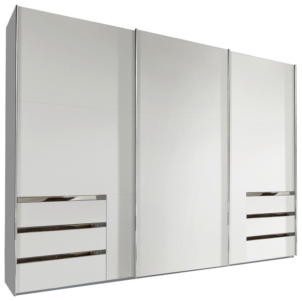 Ormar S Kliznim Vratima Level 36a - bijela/boje kroma, Moderno, drvni materijal/metal (300/216/65cm) - Modern Living