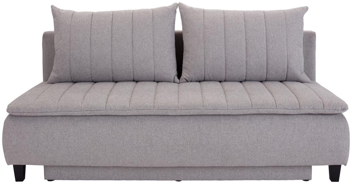 Canapea Boxspring Marino - gri deschis, Modern, textil (208/102/96cm) - Luca Bessoni