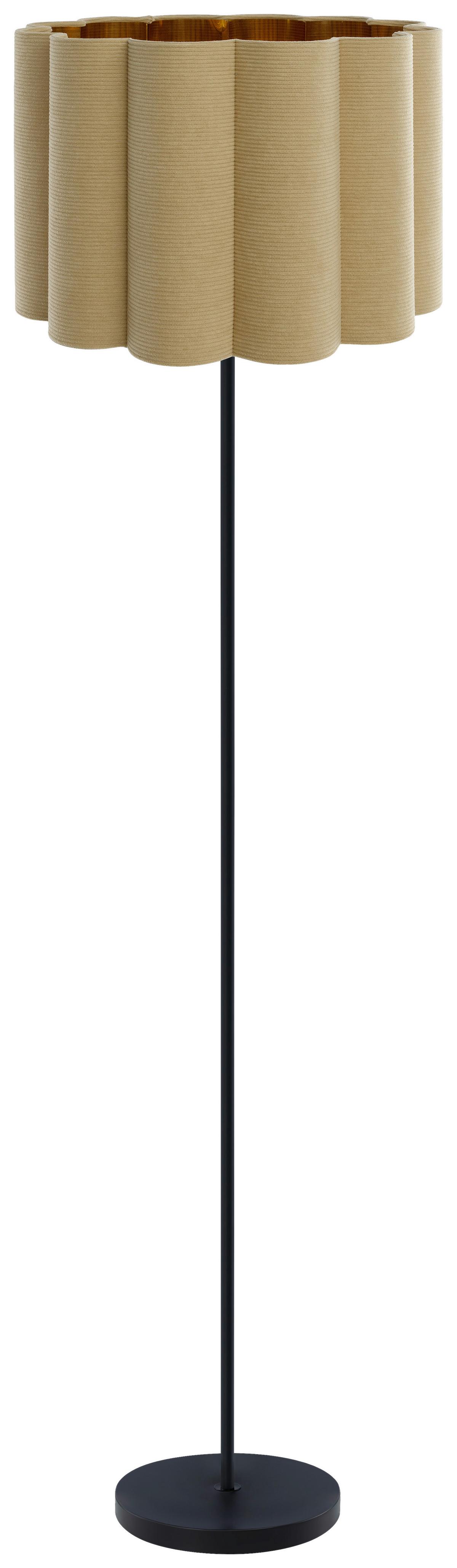 LAMPA STOJĄCA LUNA - beżowy/czarny, Trend, tworzywo sztuczne/metal (40/150cm) - Novel