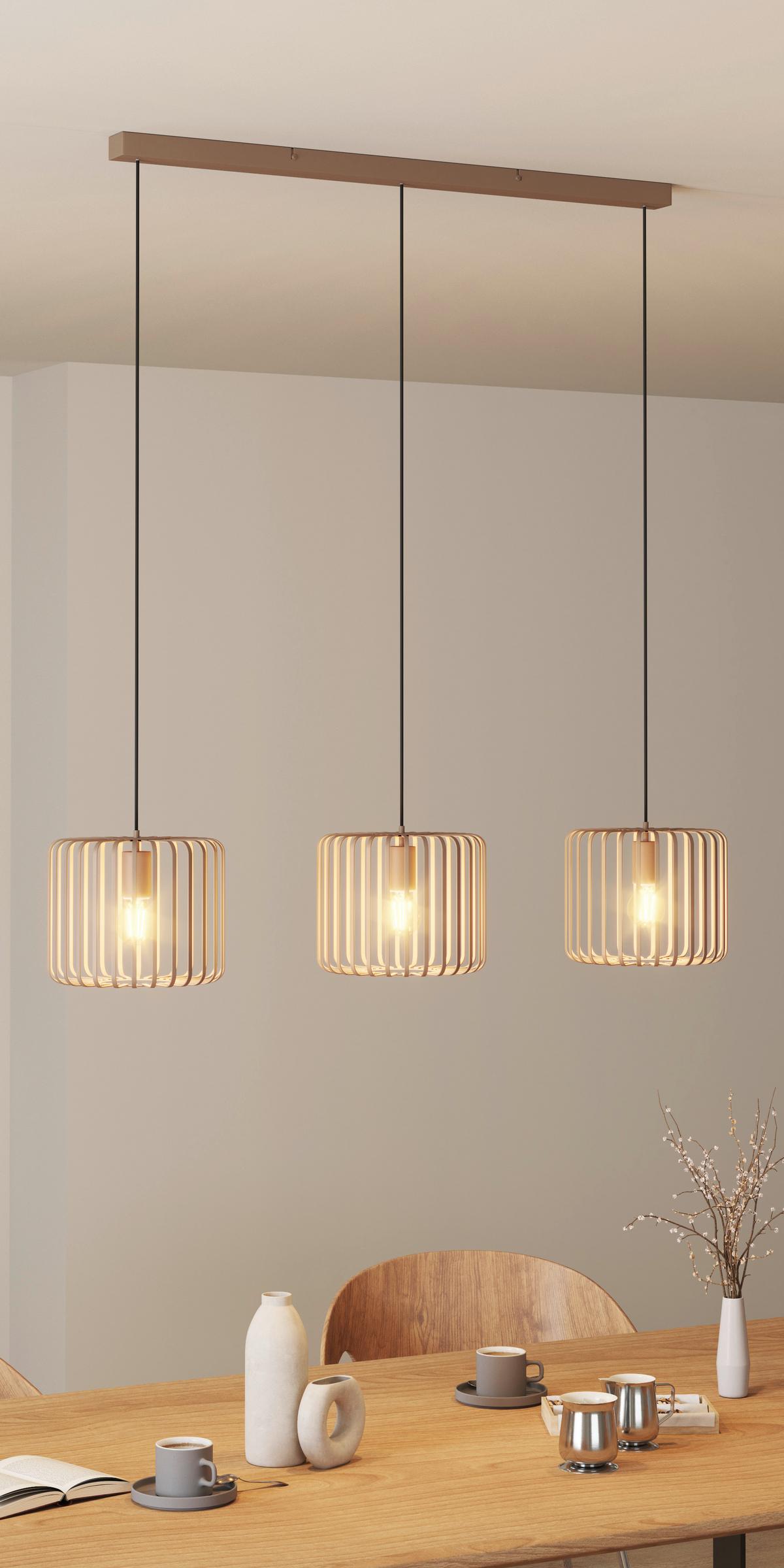 LAMPA WISZĄCA COVENTRY *SBN* - kolor piaskowy, Konventionell, metal (110/25/120cm) - Novel