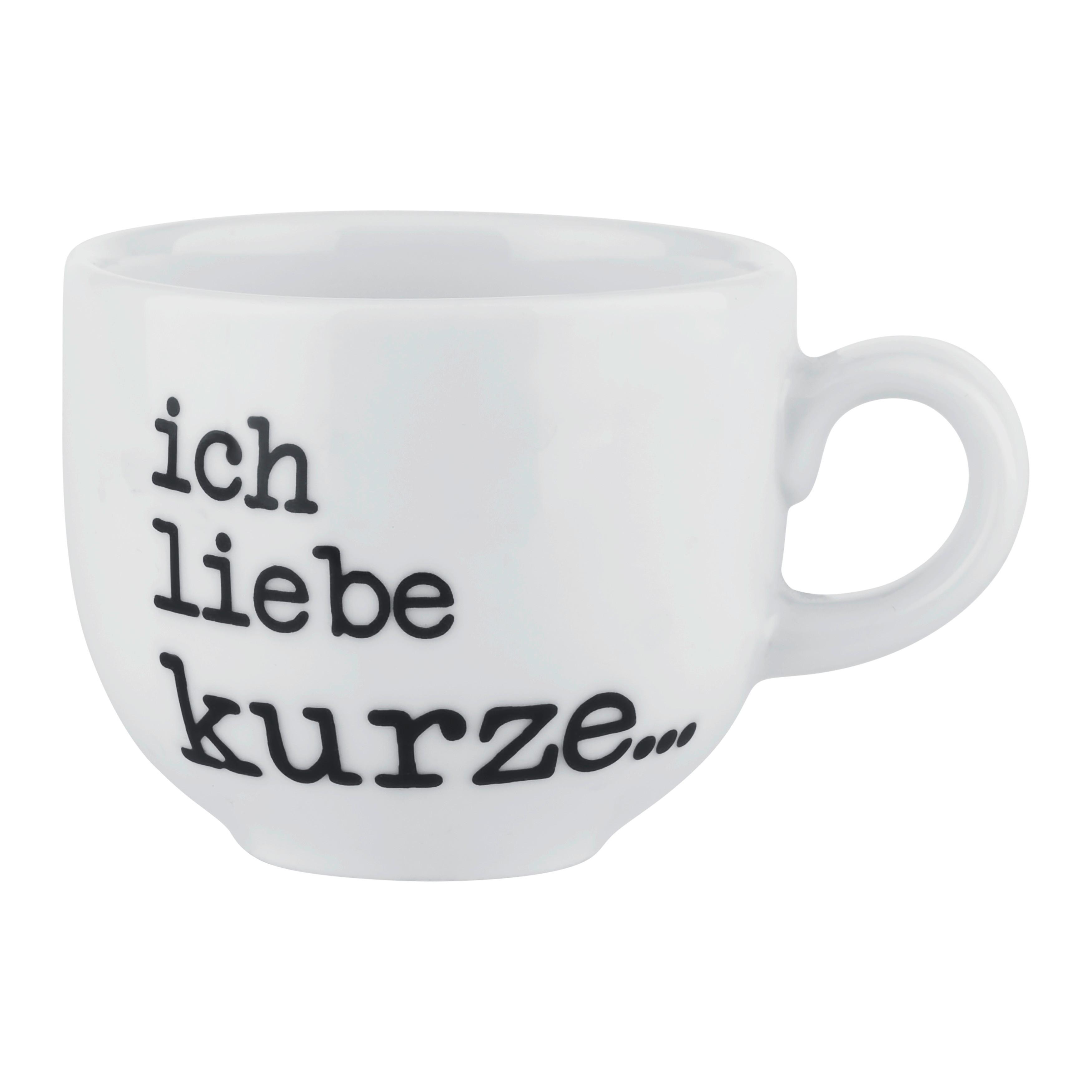 Espressotasse Graffiti Schwarz/Weiß ca. 80ml - Schwarz/Weiß, MODERN, Keramik (0,08l) - Mömax