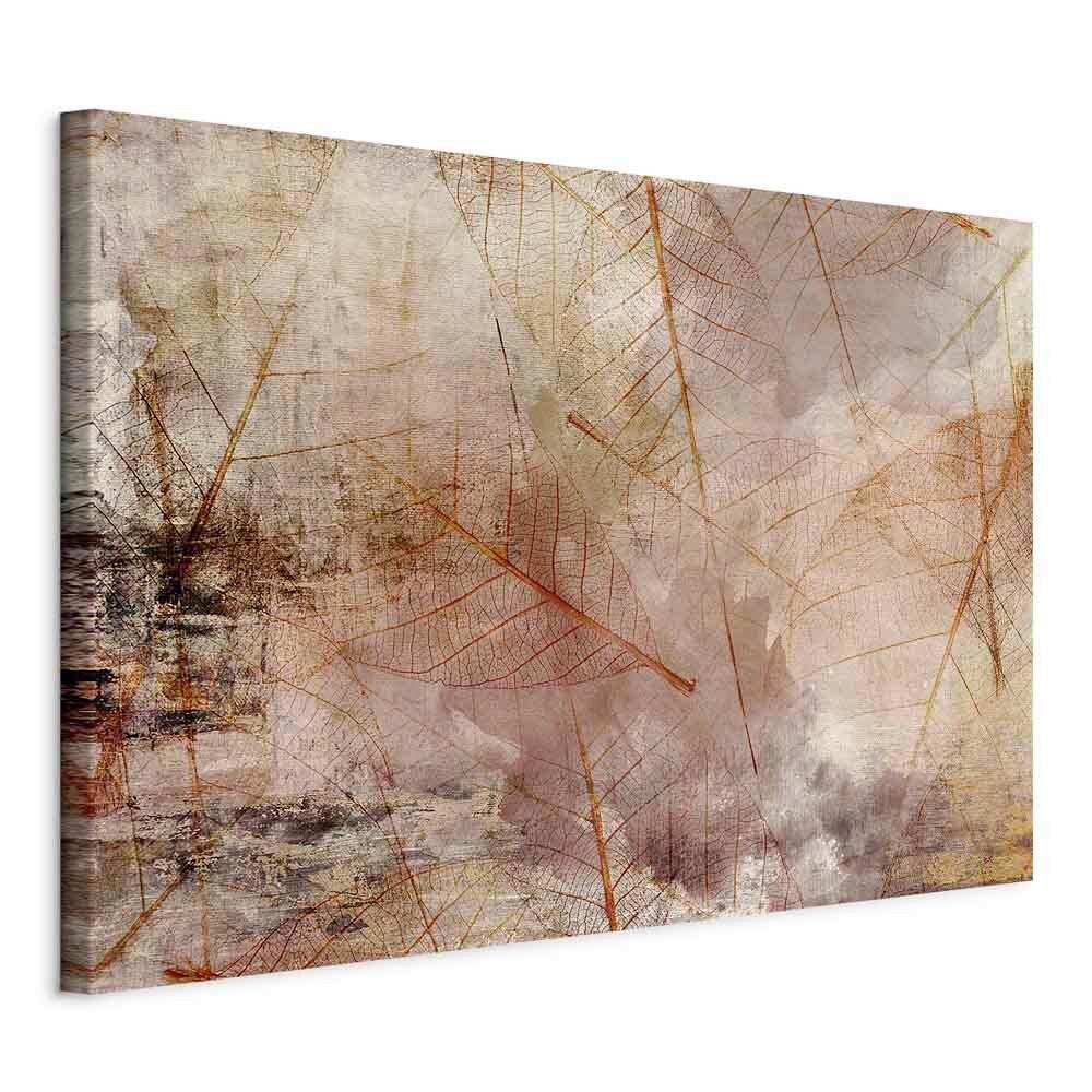 Slika Na Platnu Imprint Of Nature - ekru/barve kapučina, Basics, tekstil/les (120/80/1,2cm) - artgeist