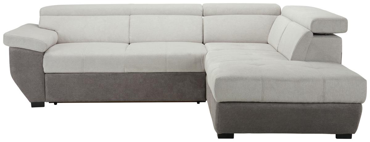 Wohnlandschaft Speedway in Grau - Schwarz/Grau, MODERN, Kunststoff/Textil (262/95/224cm) - Mömax