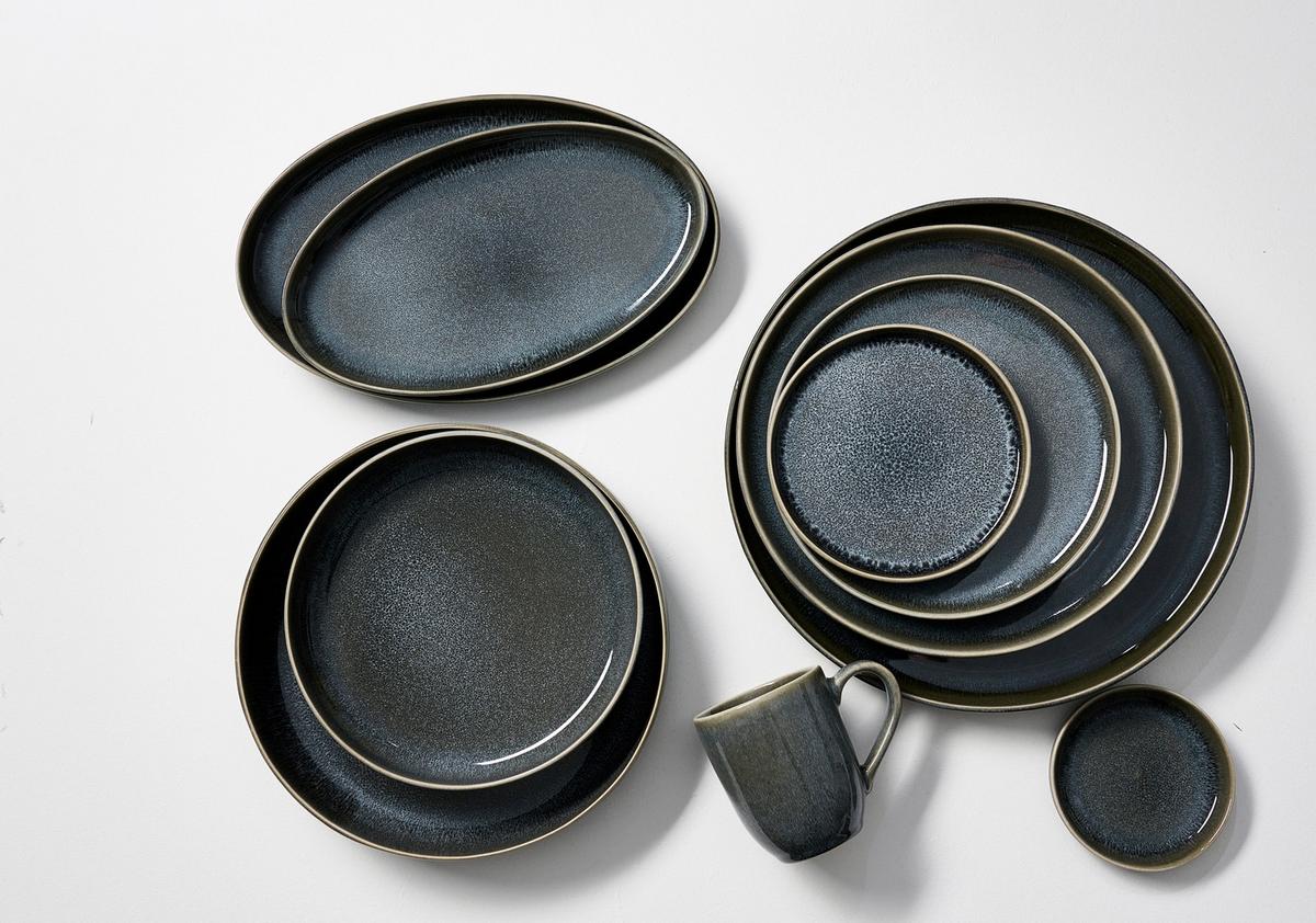 TALERZ DESEROWY 747720 - szary, Konventionell, ceramika (22/2cm) - Ritzenhoff Breker