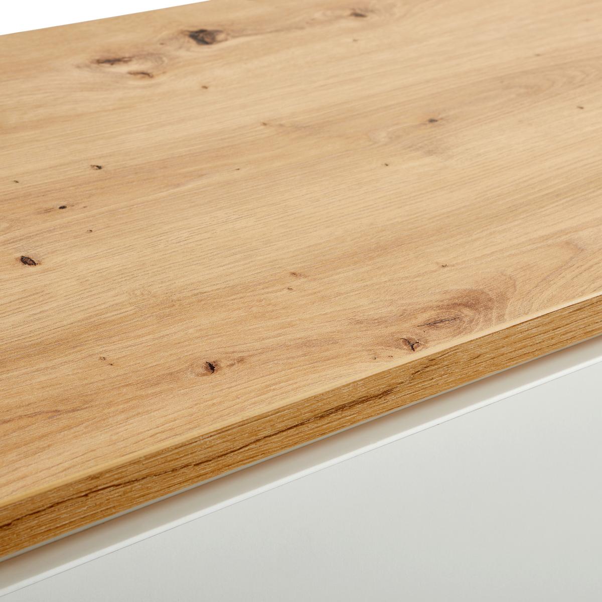 KOMODA NISKA YAMAEL - biały/czarny, Design, materiał drewnopochodny/tworzywo sztuczne (184/54/42cm) - Xora