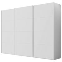 Schwebetürenschrank Lago Weiß - Weiß Hochglanz/Weiß, MODERN, Holzwerkstoff/Metall (300/220/64cm) - Mömax