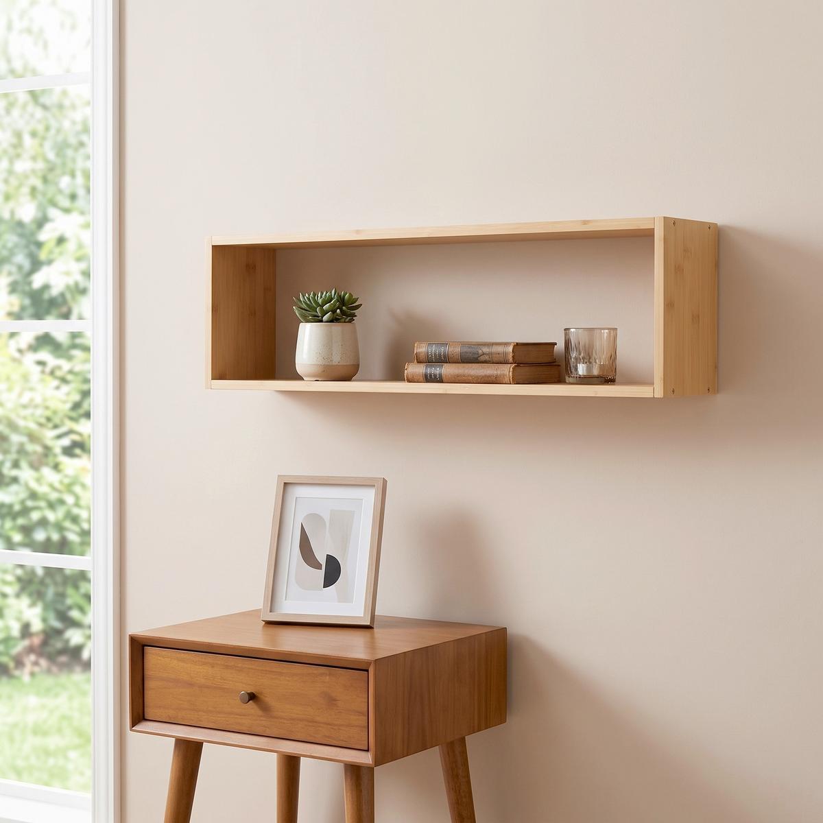 Wandregal Ember Echtholz - Naturfarben, Basics, Holz (70/19,5/15cm) - MID.YOU