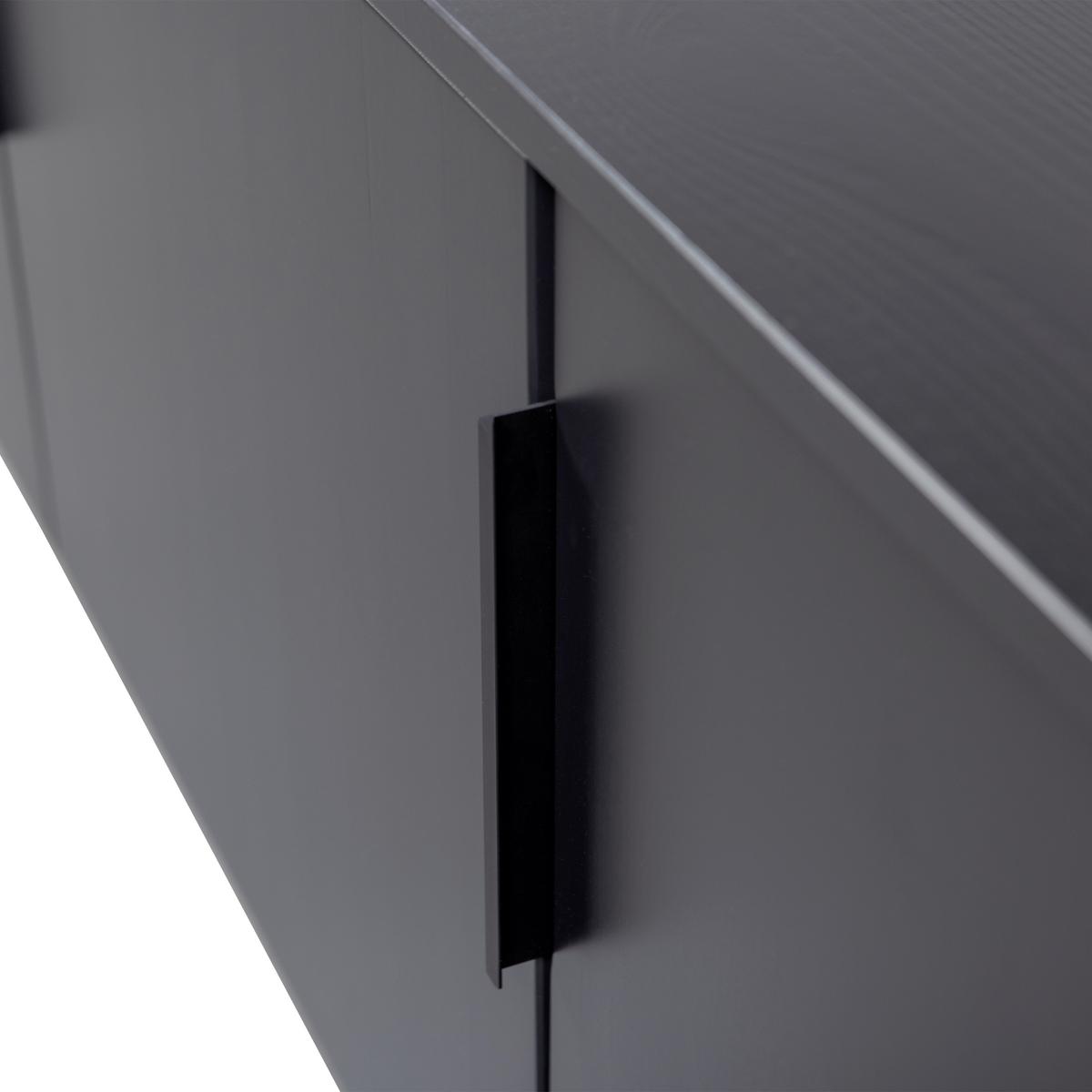 LOWBOARD Gunnar Schwarz B: 154cm - Schwarz, Design, Holz/Metall (154/56/44cm) - Livetastic