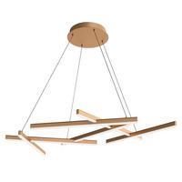 PENDELLEUCHTE LINE - Goldfarben, Trend, Kunststoff/Metall (101/66/5,5cm) - MAYTONI