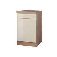 Küchenunterschrank "Cardiff" Creme/Eiche - Creme/Sonoma Eiche, Basics, Holzwerkstoff (50/85/60cm) - Held