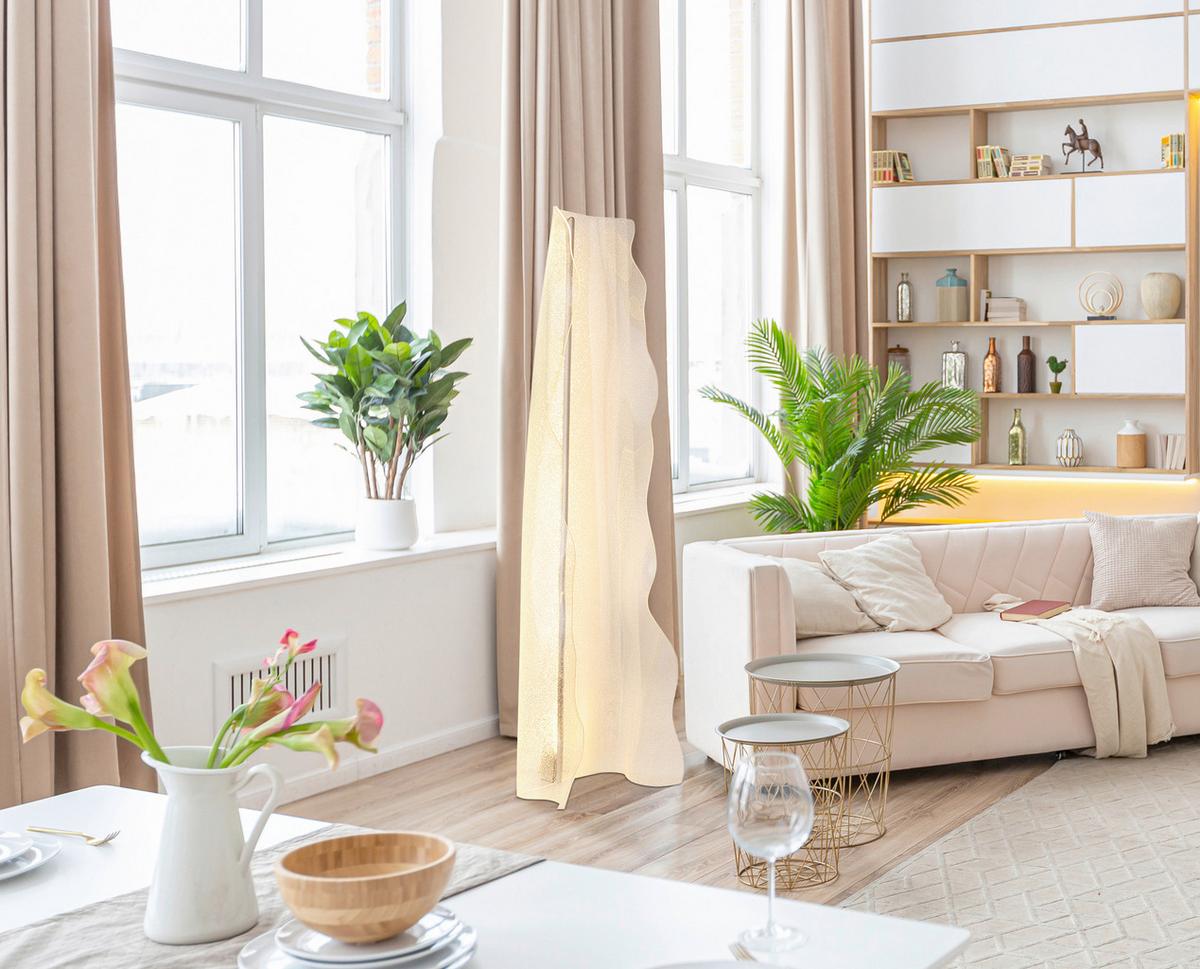 Stoječa Led-svetilka Saque, S Sijalko - prozorno, Design, kovina/umetna masa (30/47/150cm) - Globo