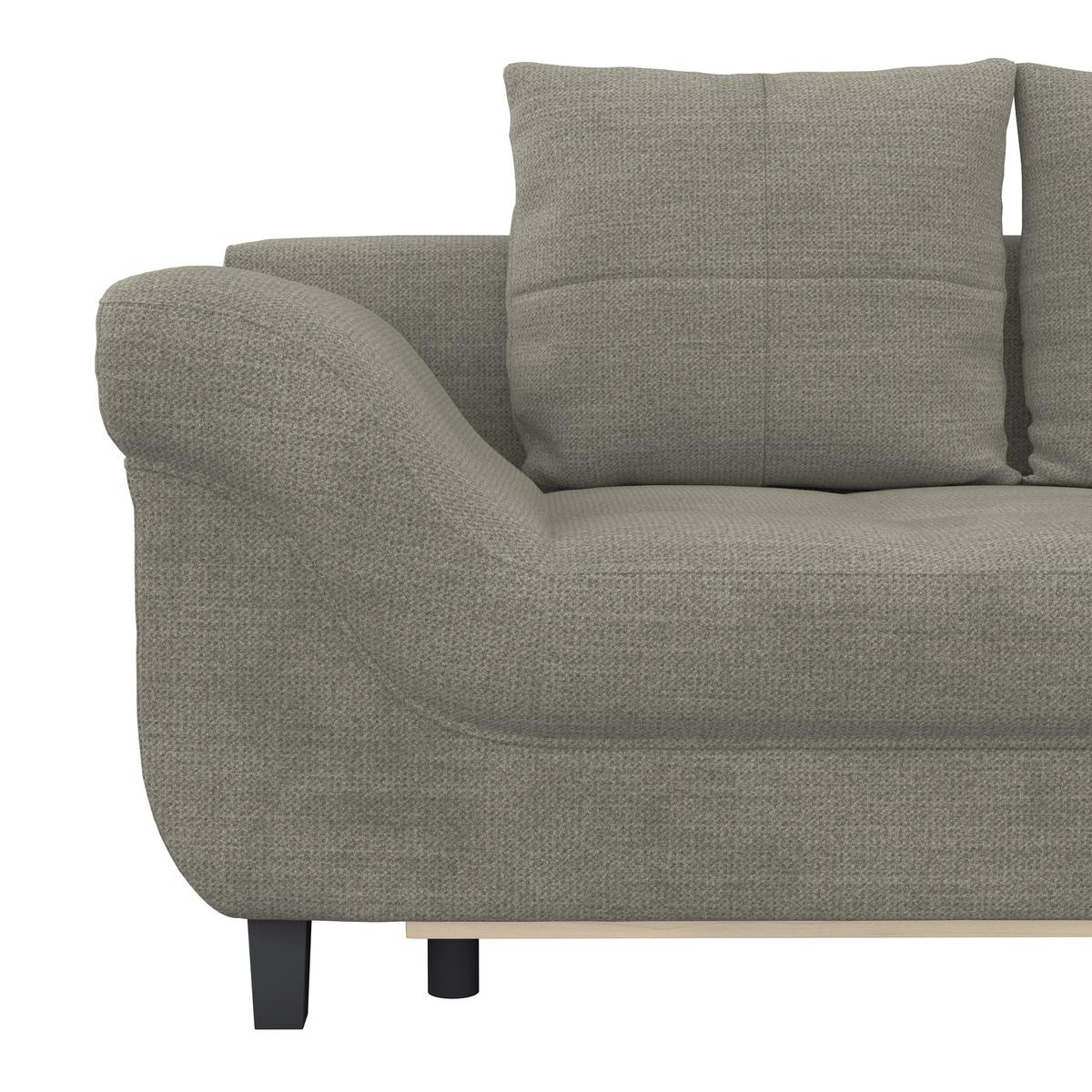 Kutna Garnitura Mendoza - boje pijeska/crna, Konvencionalno, tekstil (309/197cm) - Modern Living