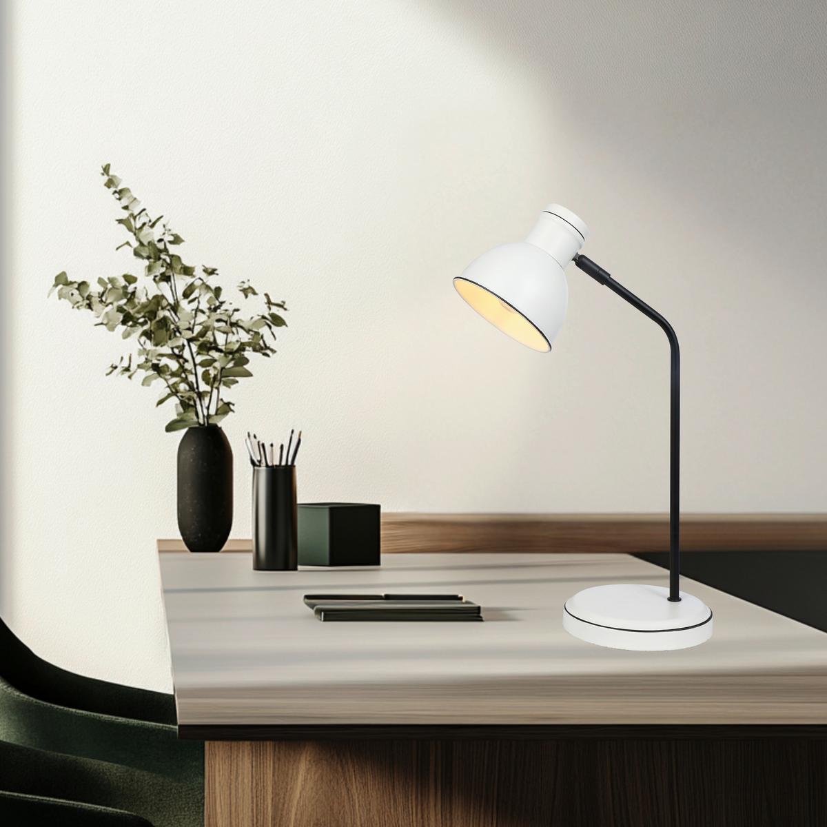 Stolna Svjetiljka 41-72078 - bijela/crna, Basics, metal (16/25/41cm)