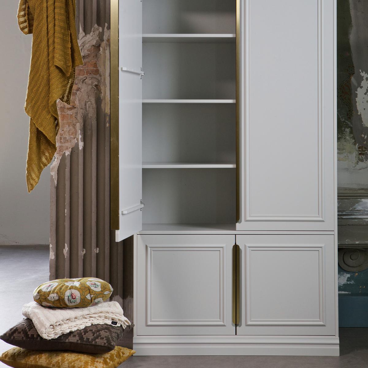 Garderobenschrank Organize Hellgrau - Roségold/Hellgrau, Design, Holz/Holzwerkstoff (110/215/62cm) - Livetastic