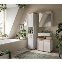 Badezimmer Verona Lärchenfarben/Eiche Artisan - Silberfarben/Lärchefarben, Trend, Glas/Holzwerkstoff (108cm) - MID.YOU