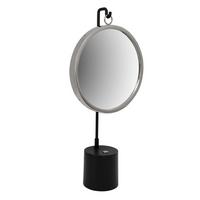 SCHMINKSPIEGEL QWEBS-BLK-SIV - Silberfarben/Schwarz, Modern, Glas/Metall (30/65/13cm) - Kayoom