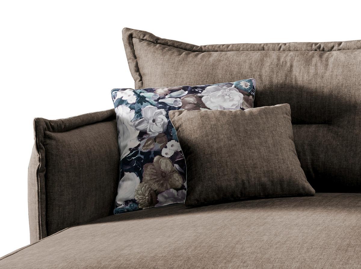 Wohnlandschaft Lava Braun Velours - Türkis/Schwarz, MODERN, Textil/Metall (180/255cm) - Livetastic