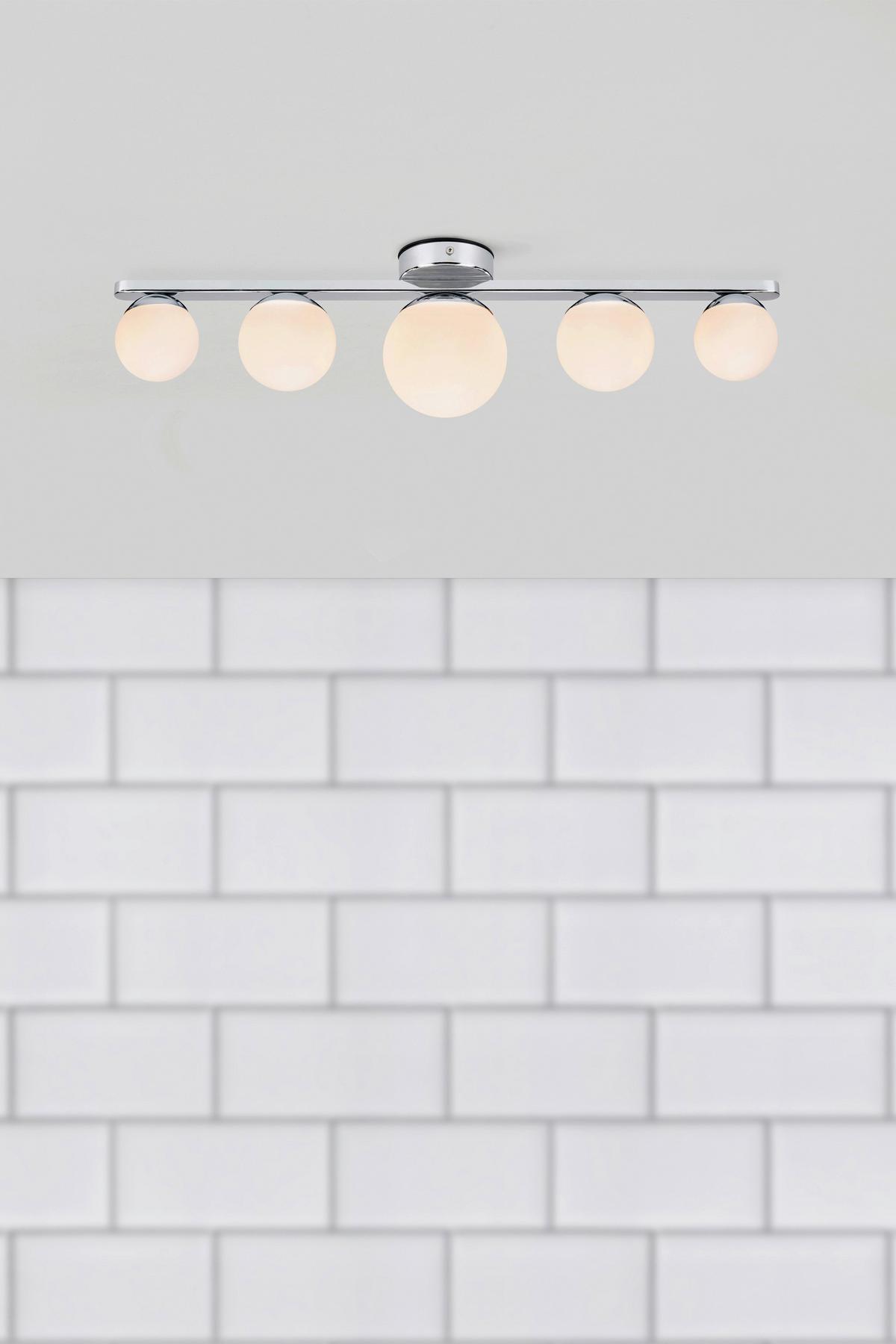 Deckenleuchte Puro max. 20 Watt - Chromfarben/Opal, Basics (12/65/16cm) - Markslöjd