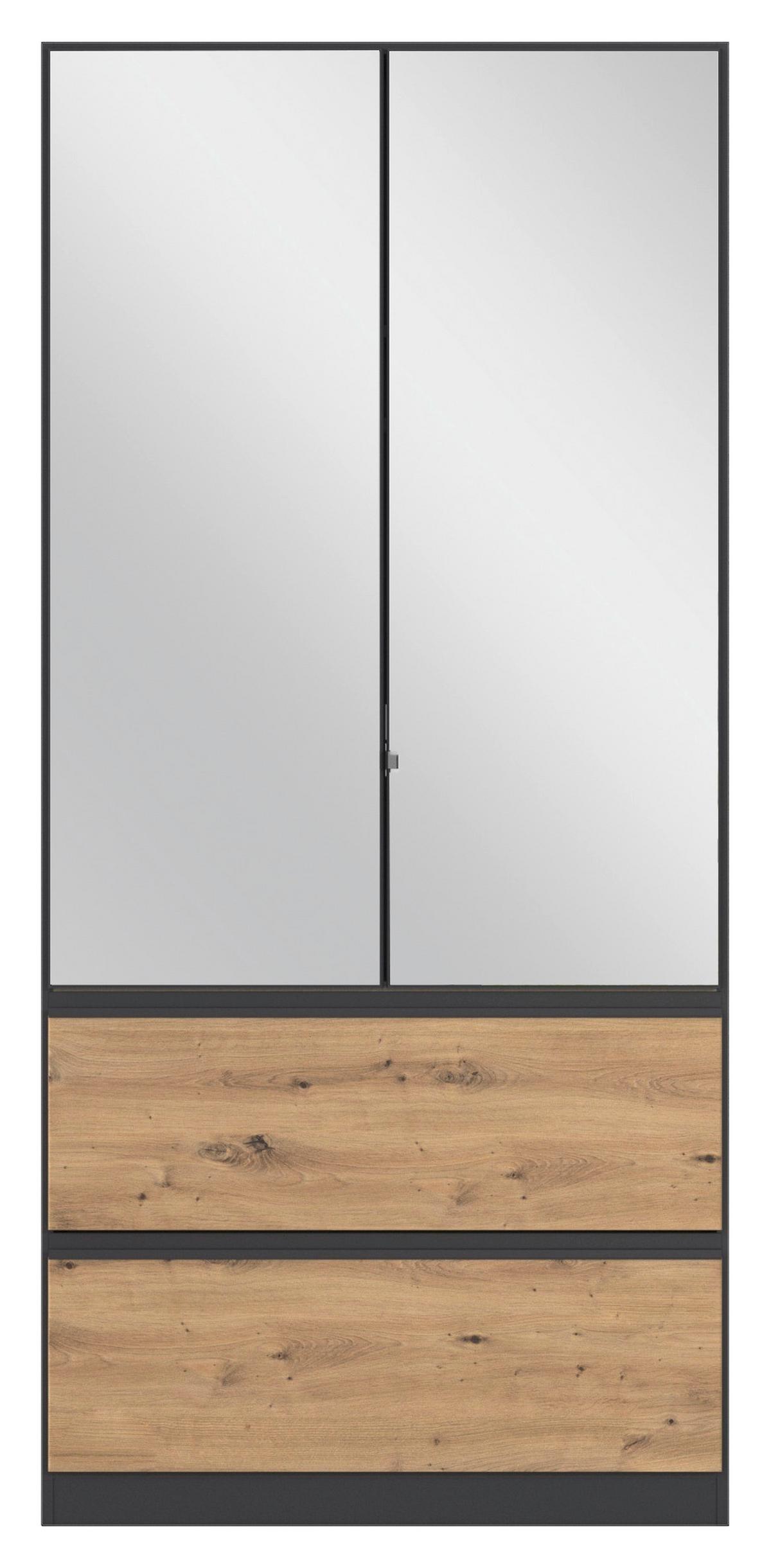 Omara S Klasičnimi Vrati Costa, Siva, Barva Hrasta - siva/hrast artisan, Moderno, leseni material (91/197/54cm) - Rauch Möbel