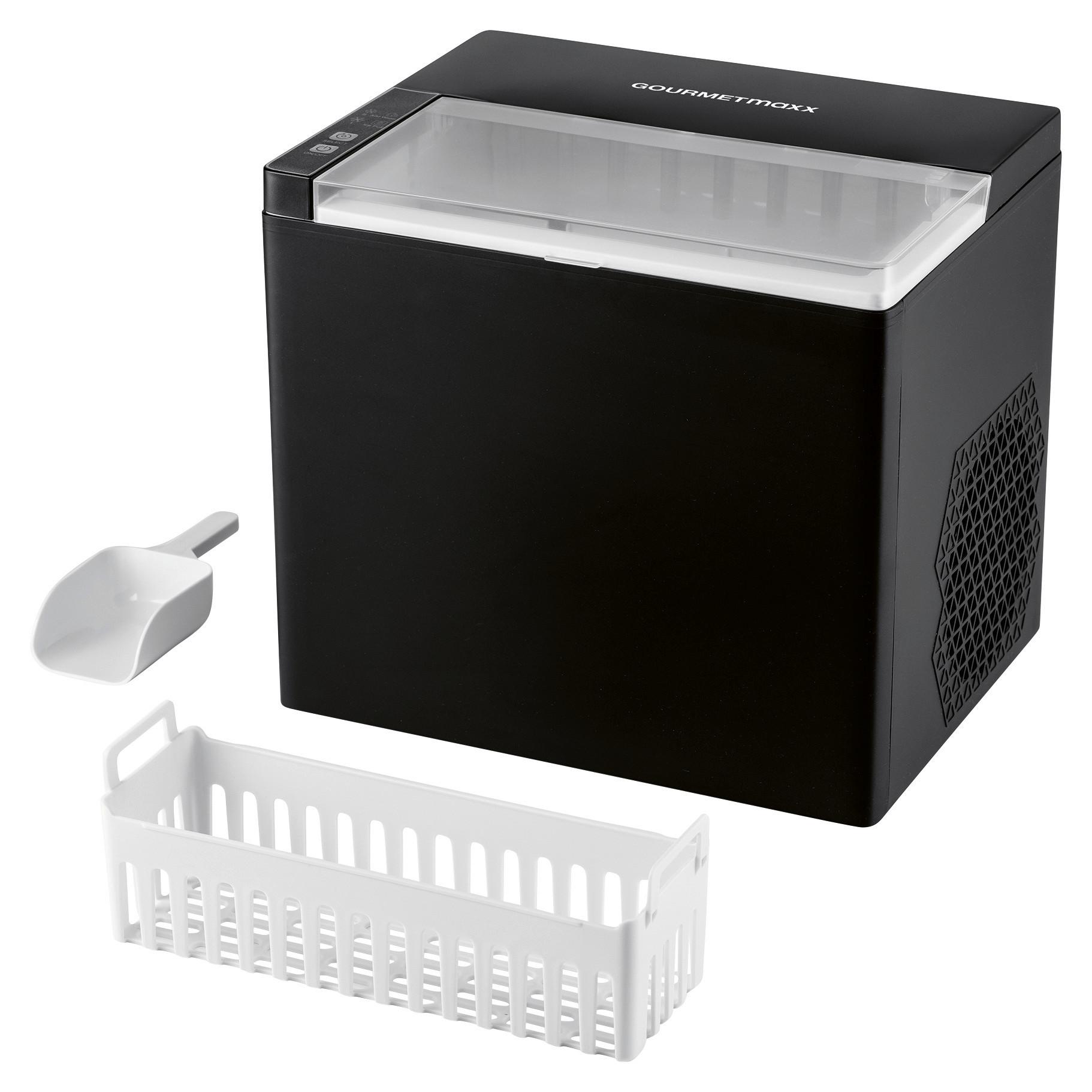 Eiswürfelmaschine Gourmetmaxx Schwarz max. 115 Watt - Schwarz, MODERN, Kunststoff (28,8/25,5/26,2cm) - TV - Unser Original