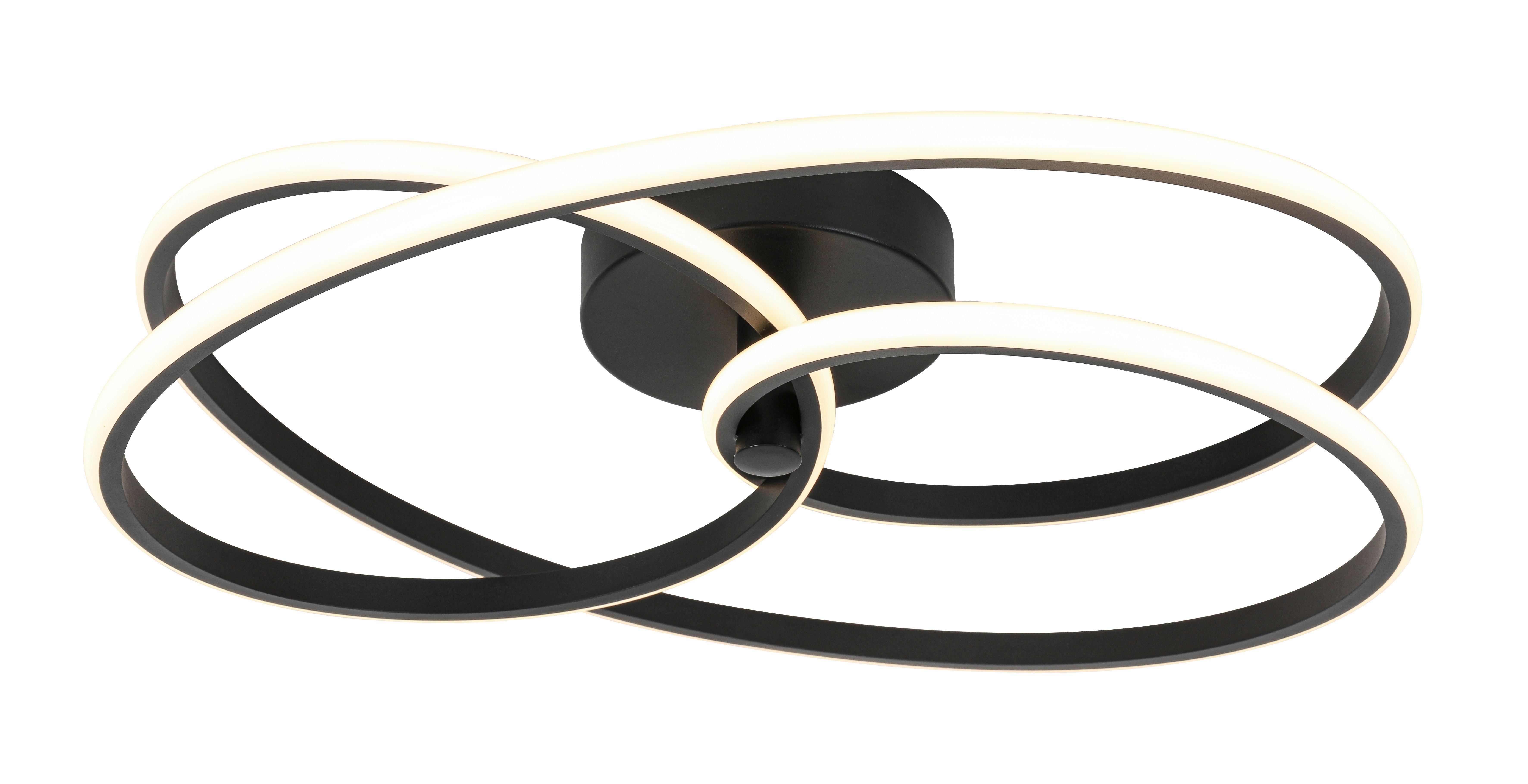 Plafonieră cu LED Mofer - negru, Modern, plastic/metal (50/13cm) - Premium Living