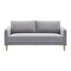 Sofa Livia Grau Samt - Naturfarben/Grau, MODERN, Holz/Textil (176/78/76cm) - Bessagi Home