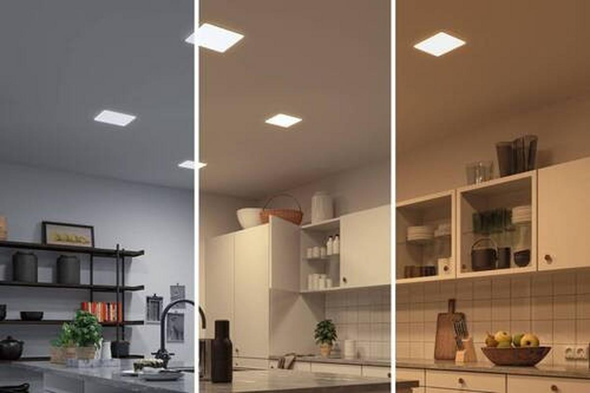 LED-Paneel Veluna VariFit in Weiß max. 15 Watt - Weiß, Design, Kunststoff (18,5/18,5cm) - Paulmann