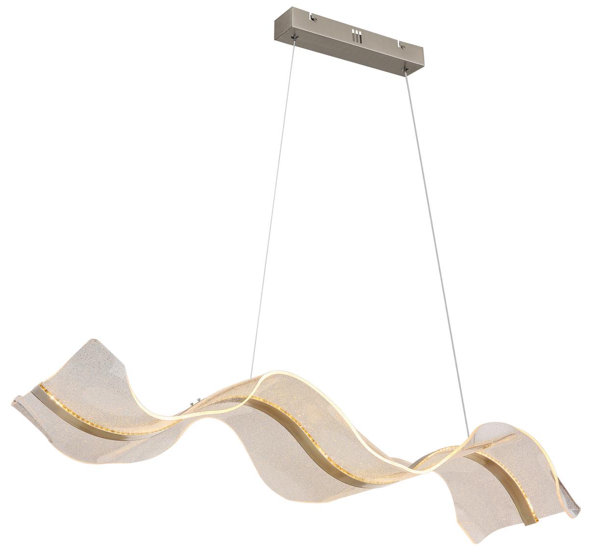 LED-HÄNGELEUCHTE 68294H - Klar, Design, Kunststoff/Metall (101/29,4/120cm) - Globo