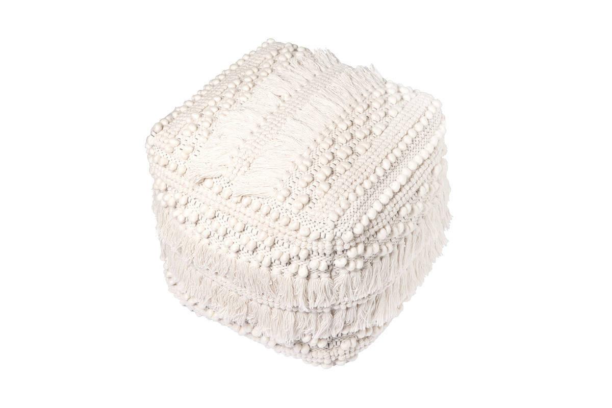 Pouf Bohist Natural Creme - Creme, Trend, Textil (50/45/50cm) - Kayoom