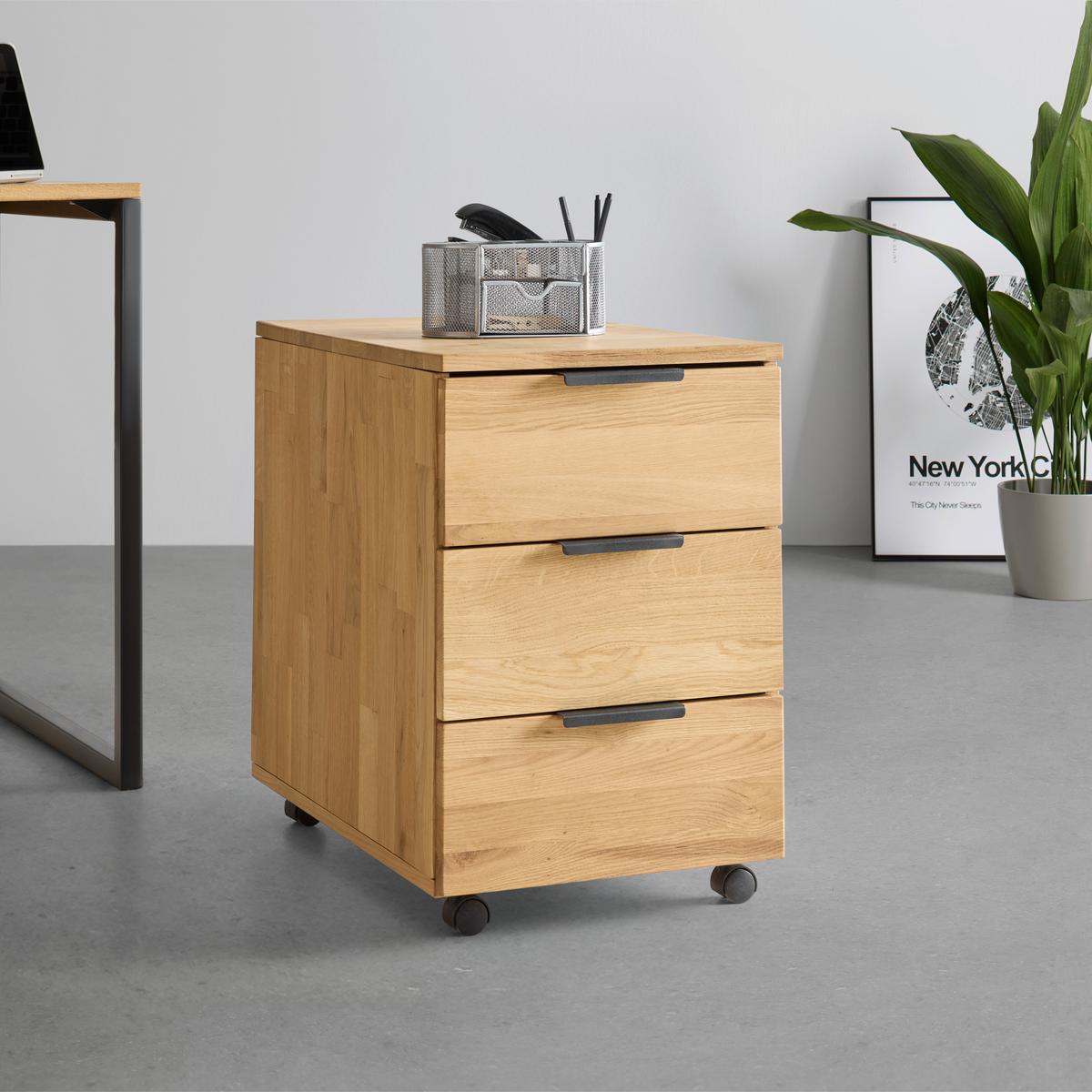 Rollcontainer Albero Naturfarben - Naturfarben, MODERN, Holz (40/59,3/62cm) - Mömax