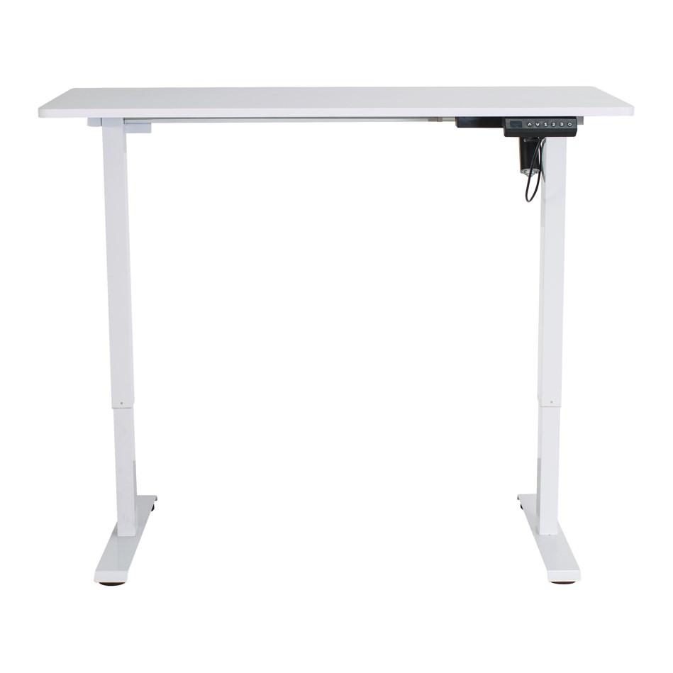 Schreibtisch Emil II Weiß - Weiß, MODERN, Holzwerkstoff/Metall (120/72-118/60cm) - Mömax