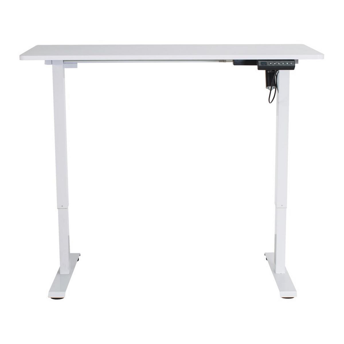 Dvižna Pisalna Miza Emil 2, Bela, 120x60 - bela, Moderno, kovina/leseni material (120/72-118/60cm) - Mömax