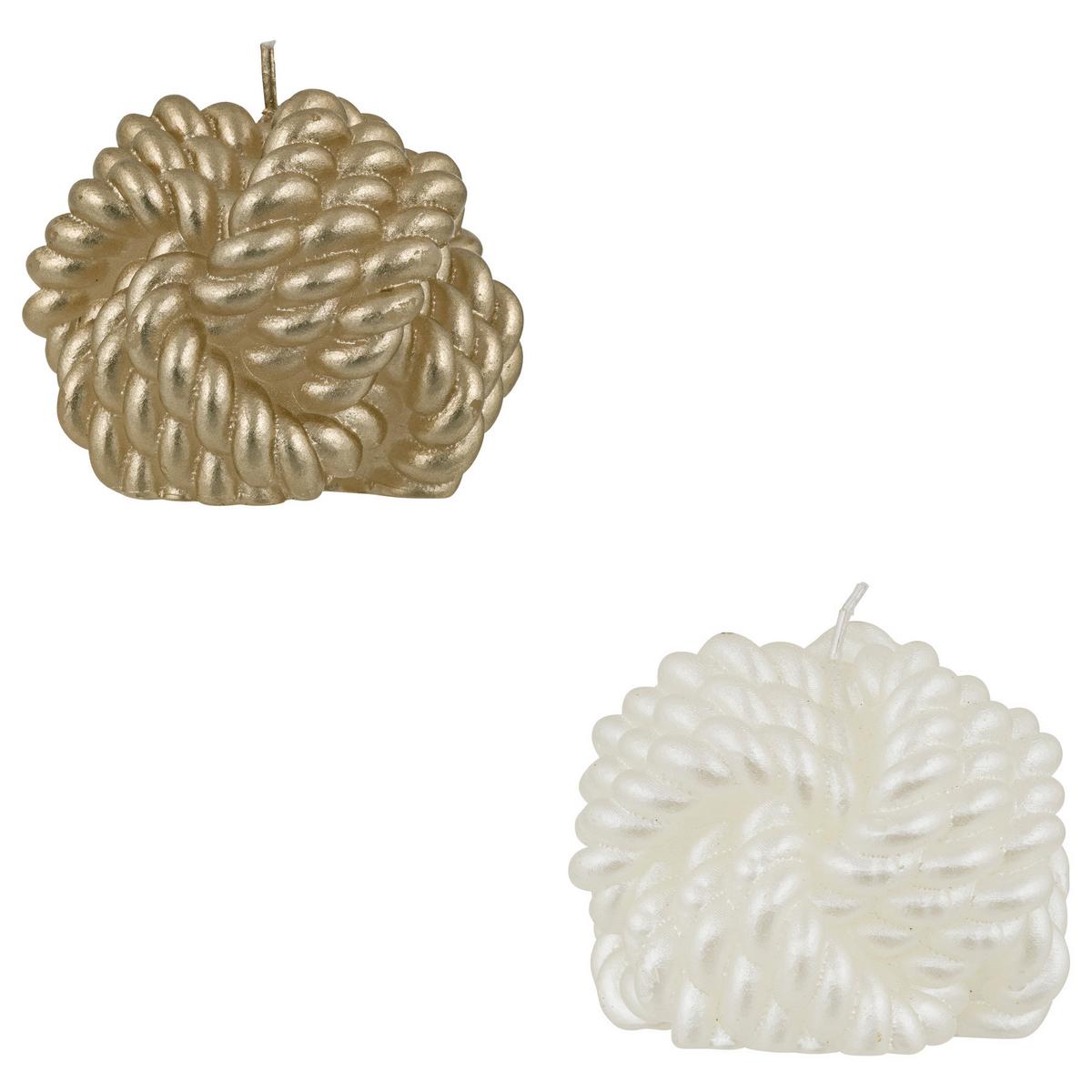 Lumânare cca. 186 gr Wool Ball - alb, Modern, parafină (8,5cm)