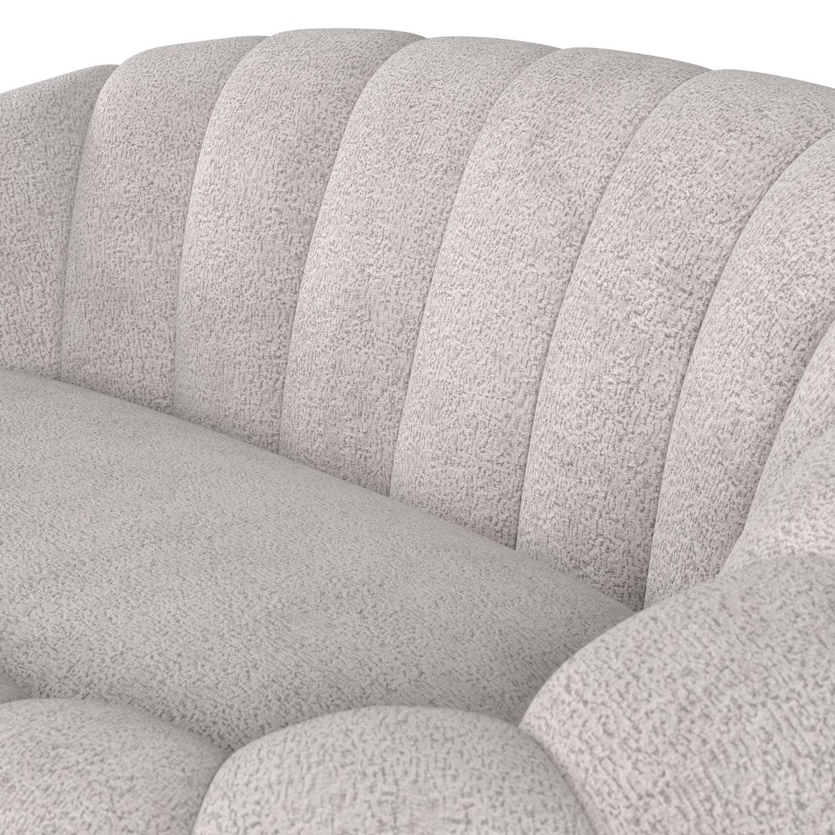 Sofa Lena Chenille Hellgrau - Greige, MODERN, Holz/Textil (150/62/92cm)