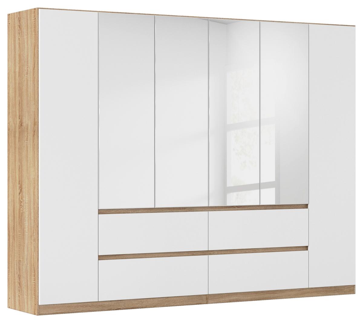 Ormar S Klasičnim Vratima Mainz - bijela/boje hrasta, Basics, drvni materijal (271/210/54cm) - Modern Living