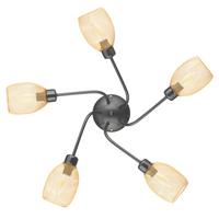 Deckenleuchte Spirit Schwarz/Gold max. 6 Watt - Goldfarben/Schwarz, KONVENTIONELL, Metall (63/20cm)