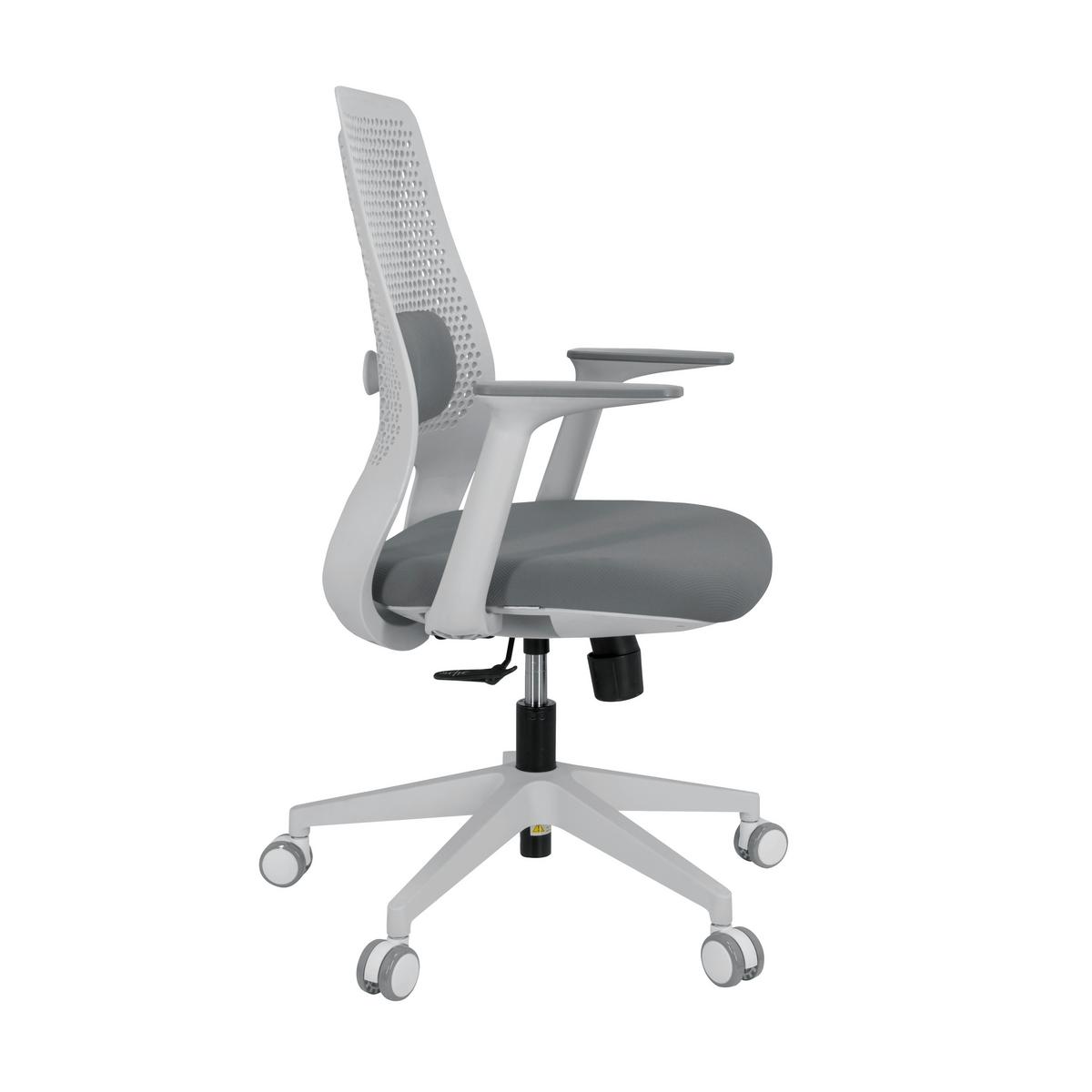 Pisarniški Stol Parferio W, Siva - siva/bela, Basics, umetna masa/tekstil (63/99/56cm) - MID.YOU