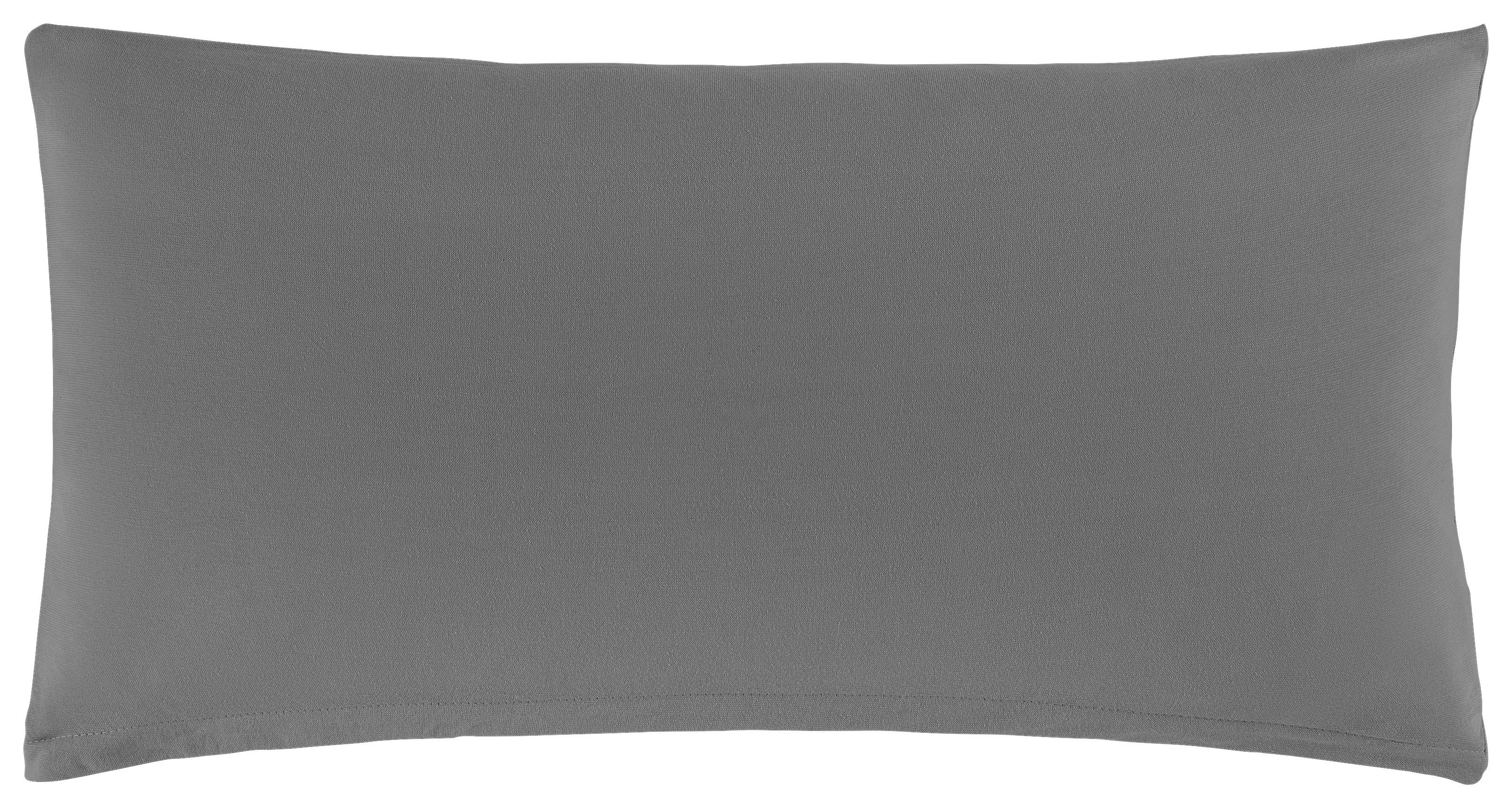 Kissenhüllen-Set Basic 2 Stk. Anthrazit ca. 40x80cm - Anthrazit, MODERN, Textil (40/80cm) - Modern Living