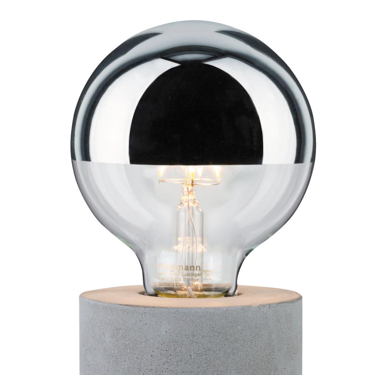 Tischleuchte Mik in Grau max. 20 Watt - Grau, Design, Stein (22/13cm) - Paulmann