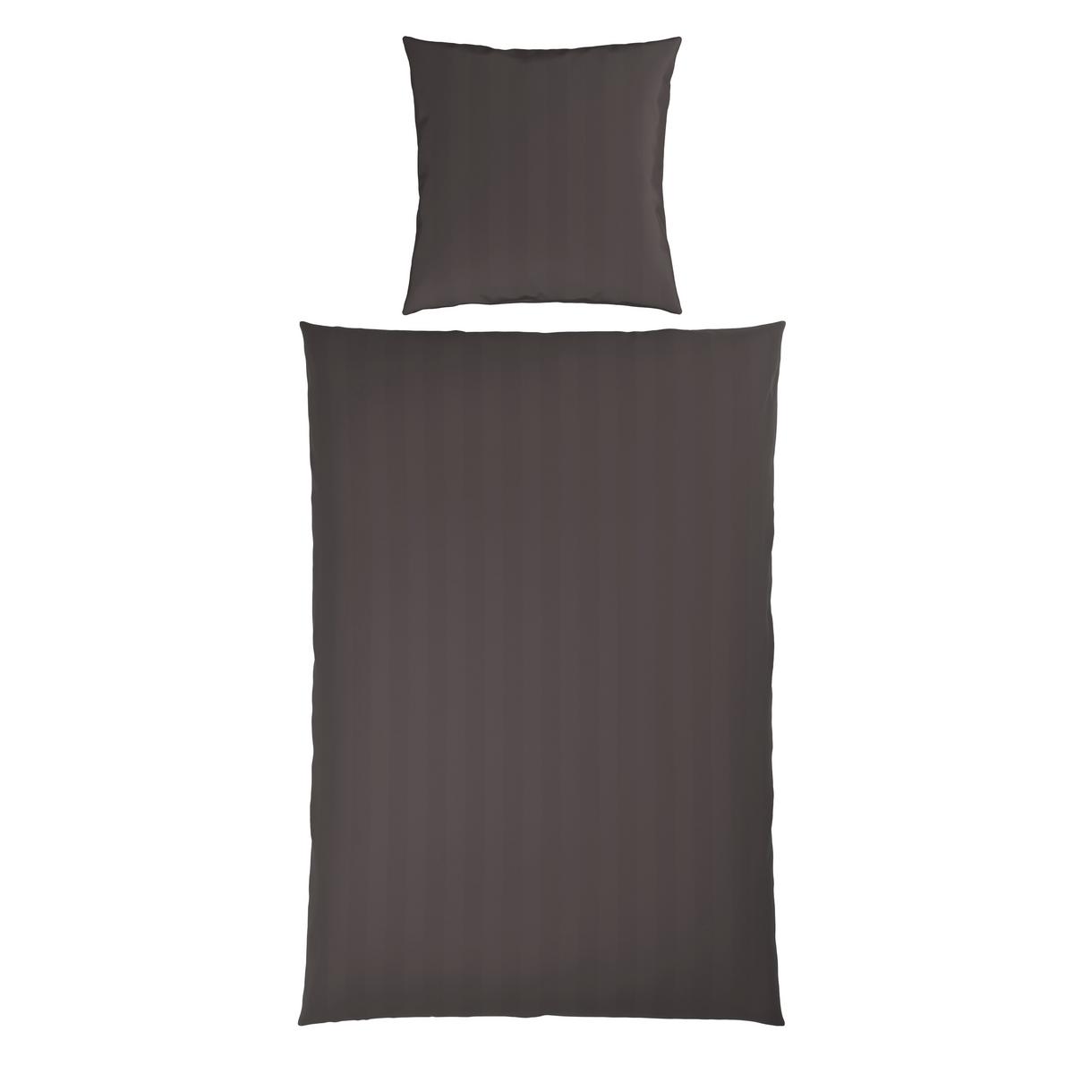 Bettwäsche Xenia Streif Anthrazit ca. 135x200cm - Anthrazit, MODERN, Textil (135/200cm) - Premium Living