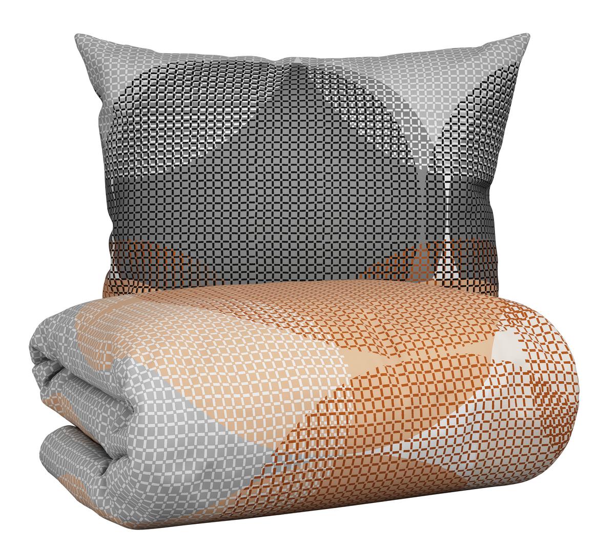 Ágyneműhuzat-garnitúra Chiara - bézs/szürke, Natur, textil (140/200cm) - Modern Living